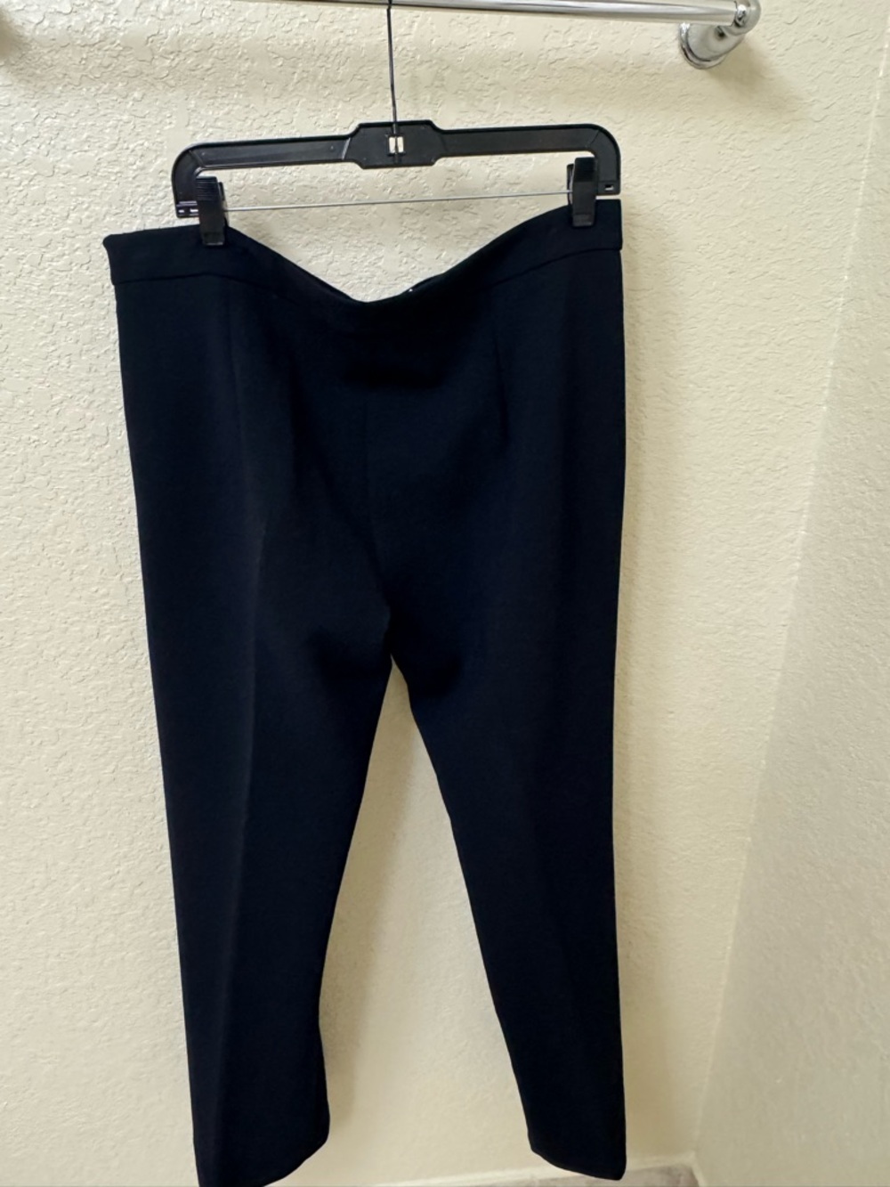 Max Mara Navy Blue Straight-Leg Women's Pants wool Made Italy Size 14